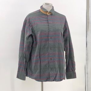 cabela's mens button up shirt suede elbow patches